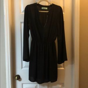 Karlie 3/4 sleeve black dress, size medium
